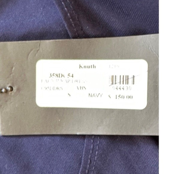 ABS By Allen Schwartz Navy Blue Faux wrap Mini dress NWT Size small*flaw* - Picture 6 of 13